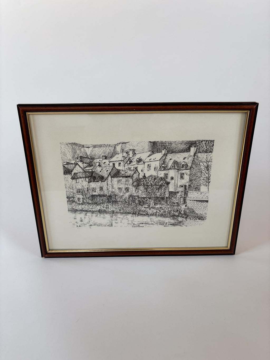 Vintage Luxembourguish Artwork - The Grund