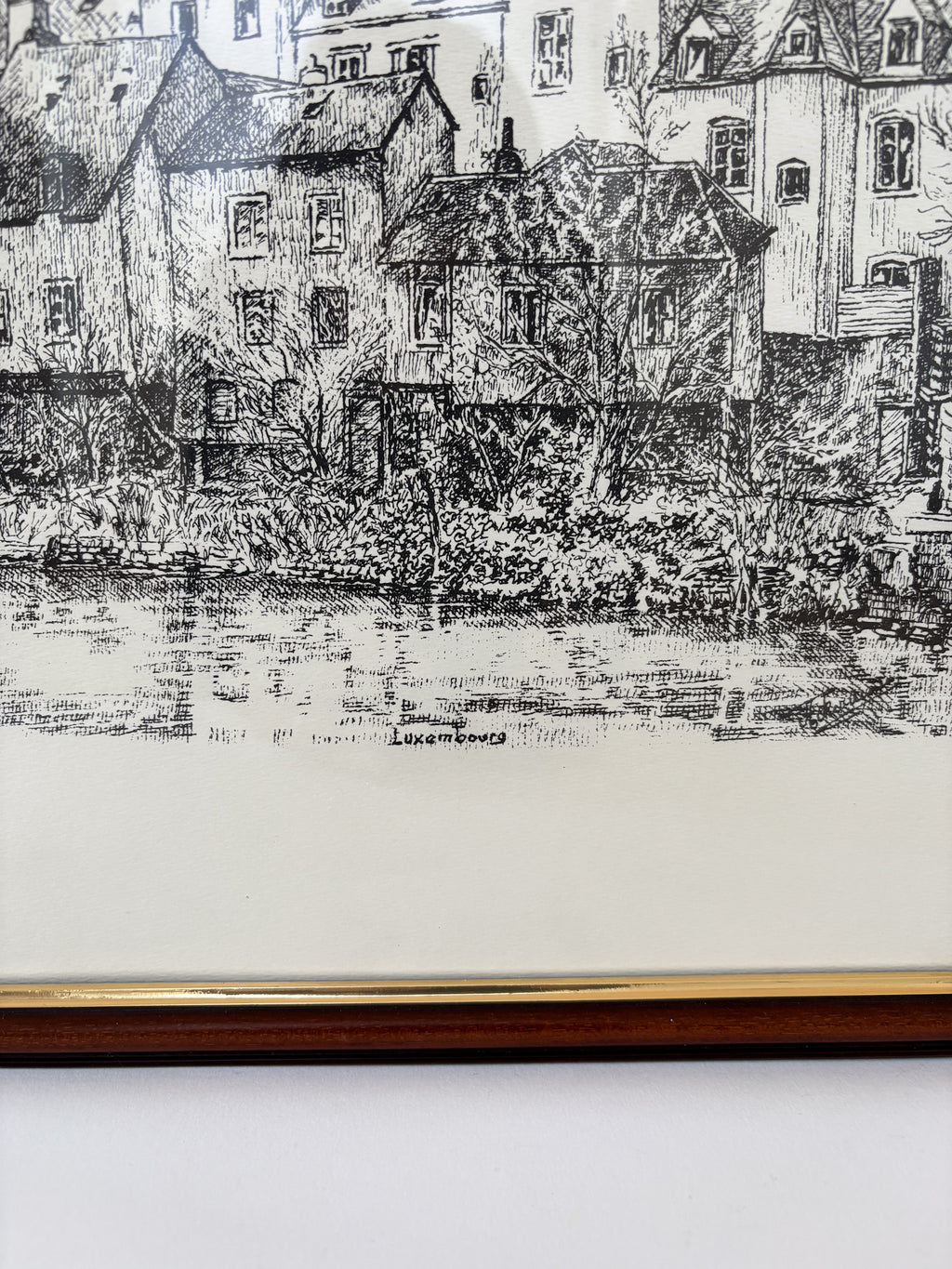 Vintage Luxembourguish Artwork - The Grund