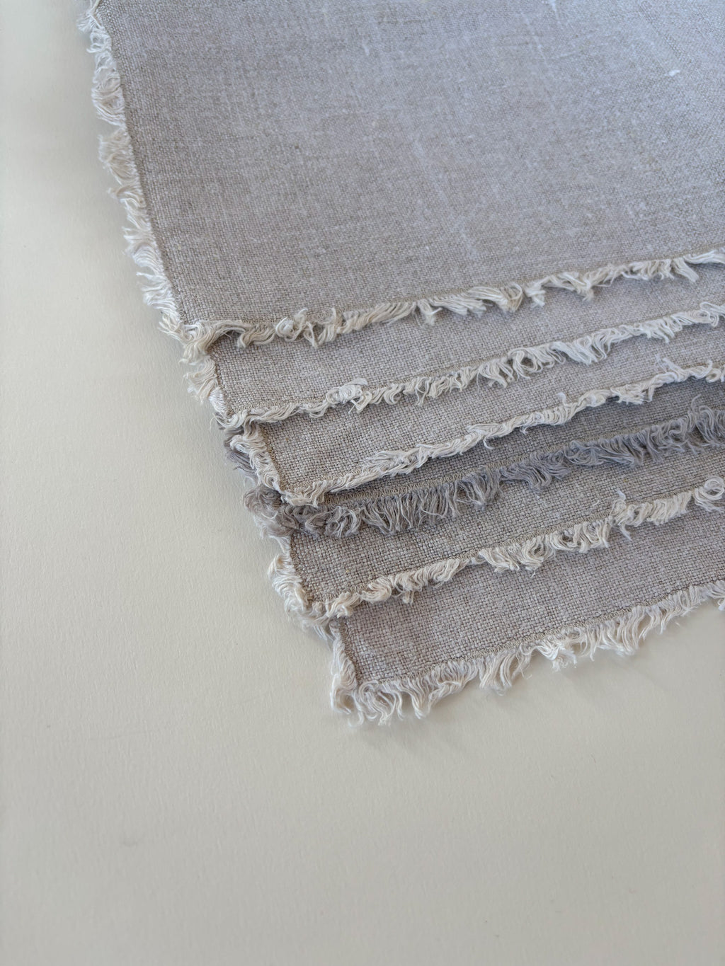 Set of Six Vintage Linen Placemats