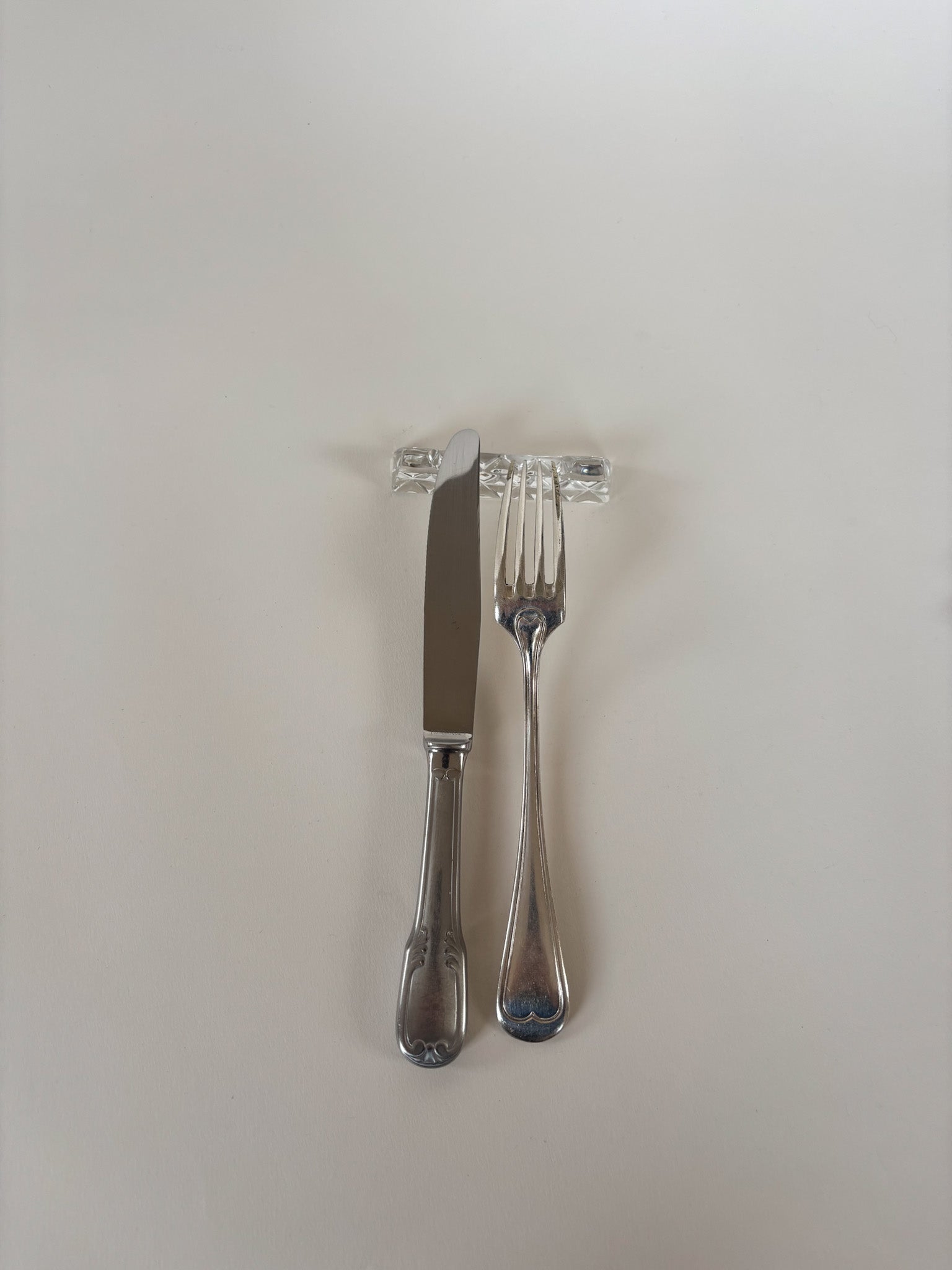 Set of Ten Vintage Glass Knife Rests