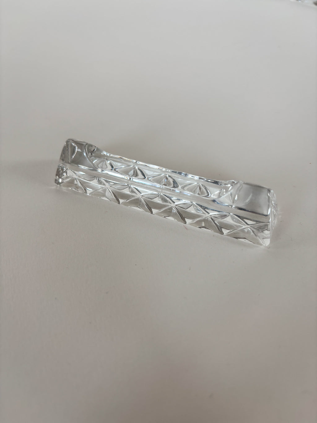 Set of Ten Vintage Glass Knife Rests