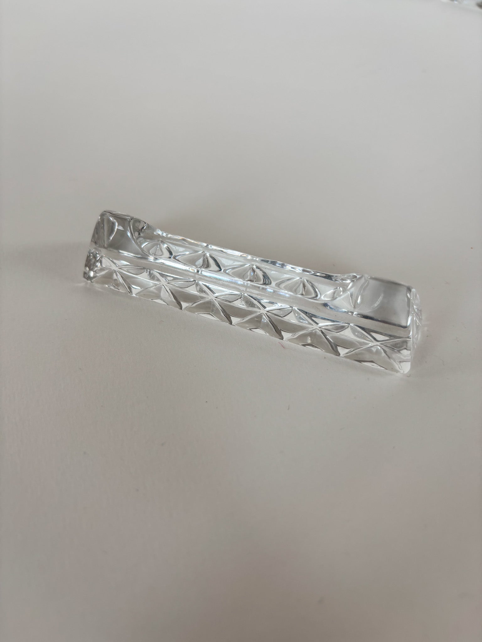 Set of Ten Vintage Glass Knife Rests