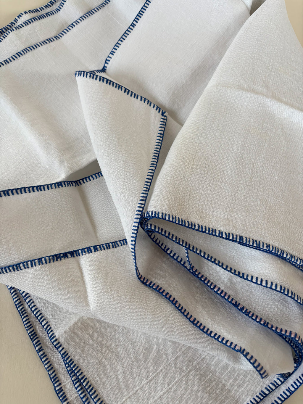 Set of Six Vintage Napkin with Hand Embroidery