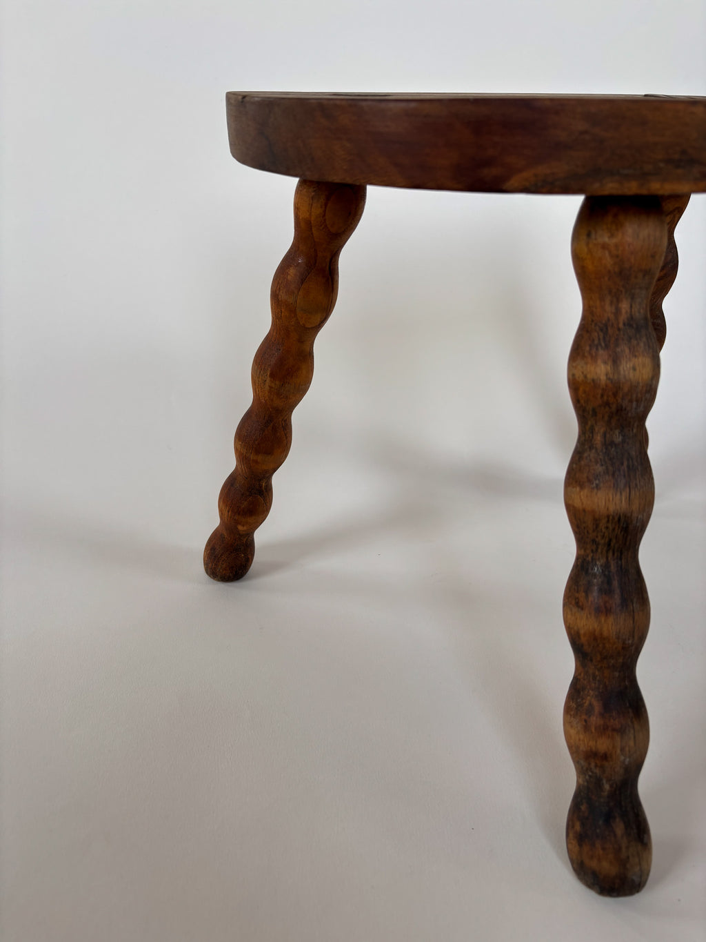 Vintage French Bobbin-Leg Stool