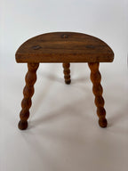 Vintage French Bobbin-Leg Stool