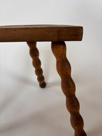 Vintage French Bobbin-Leg Stool