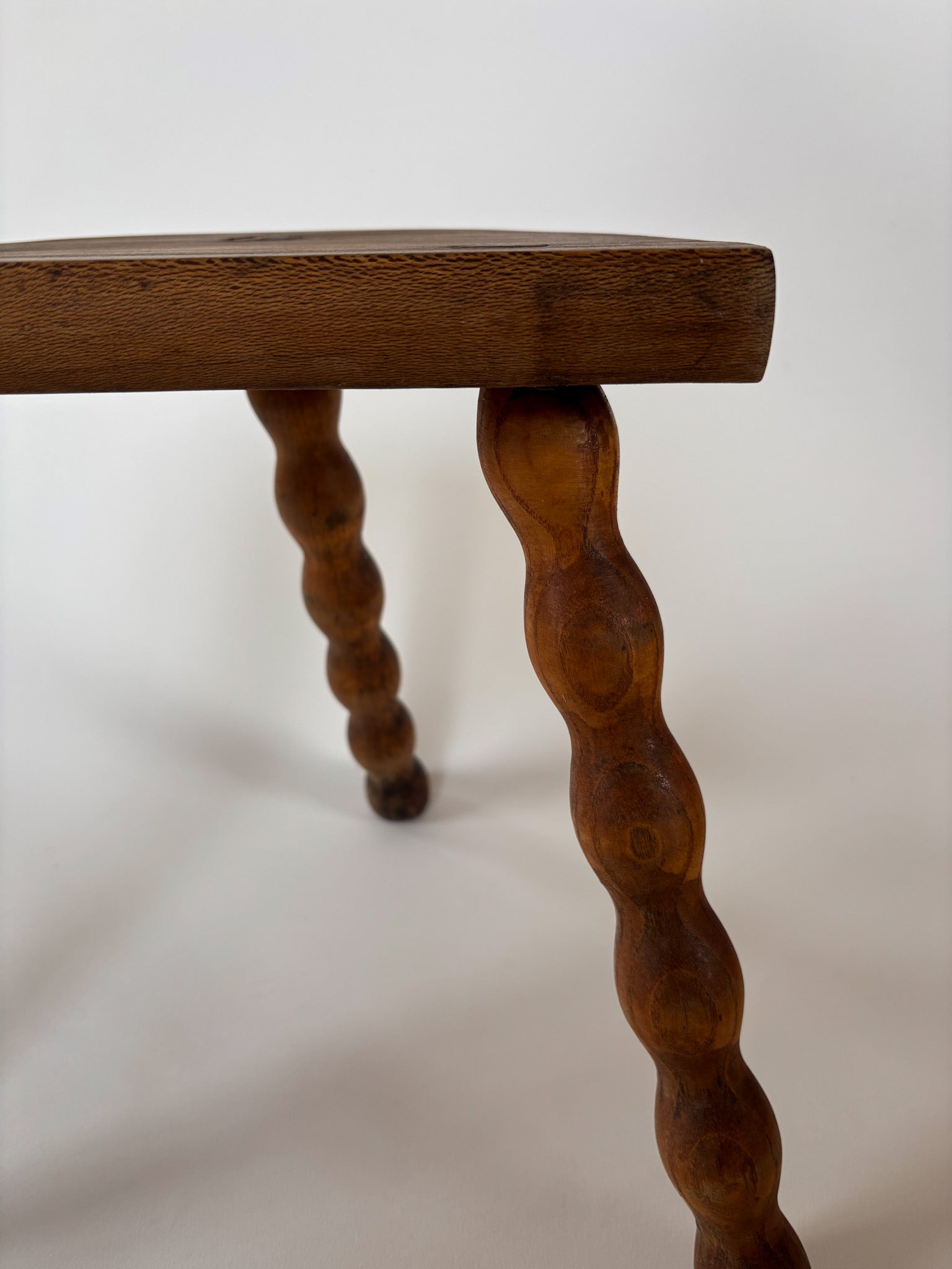 Vintage French Bobbin-Leg Stool