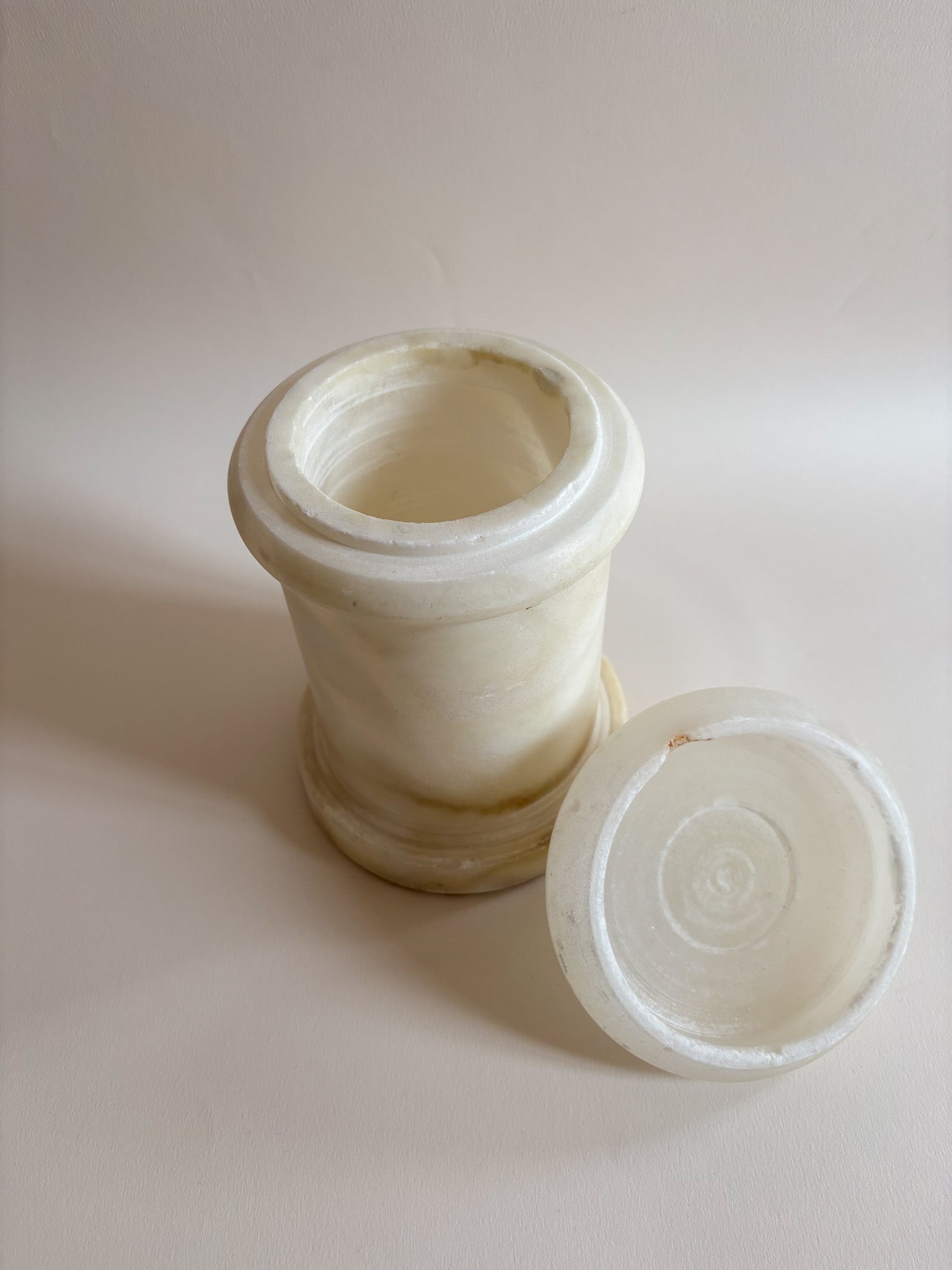 Vintage Alabaster Apothecary Jar