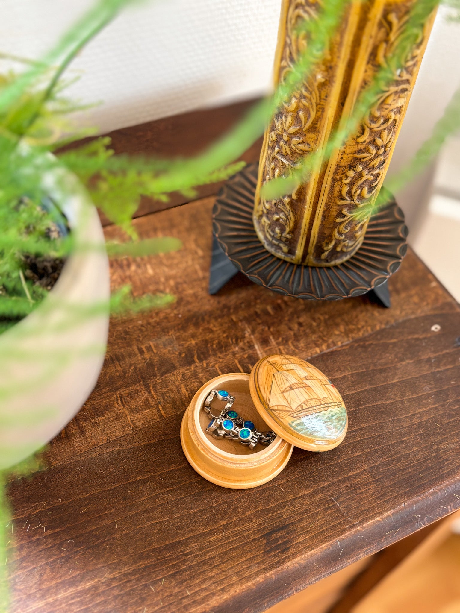 Vintage Wooden Trinket Box
