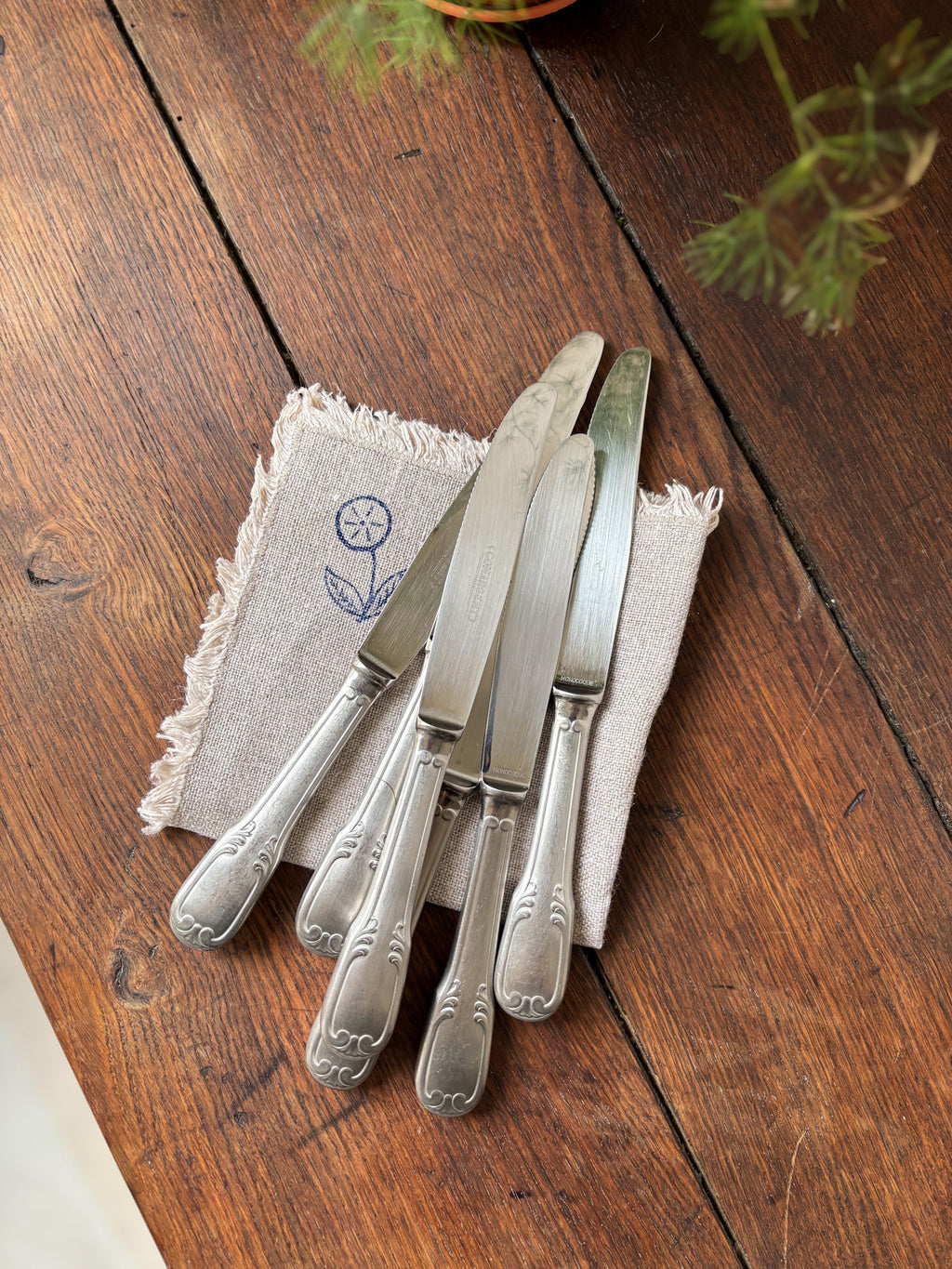 Set of Six Vintage Table Knives