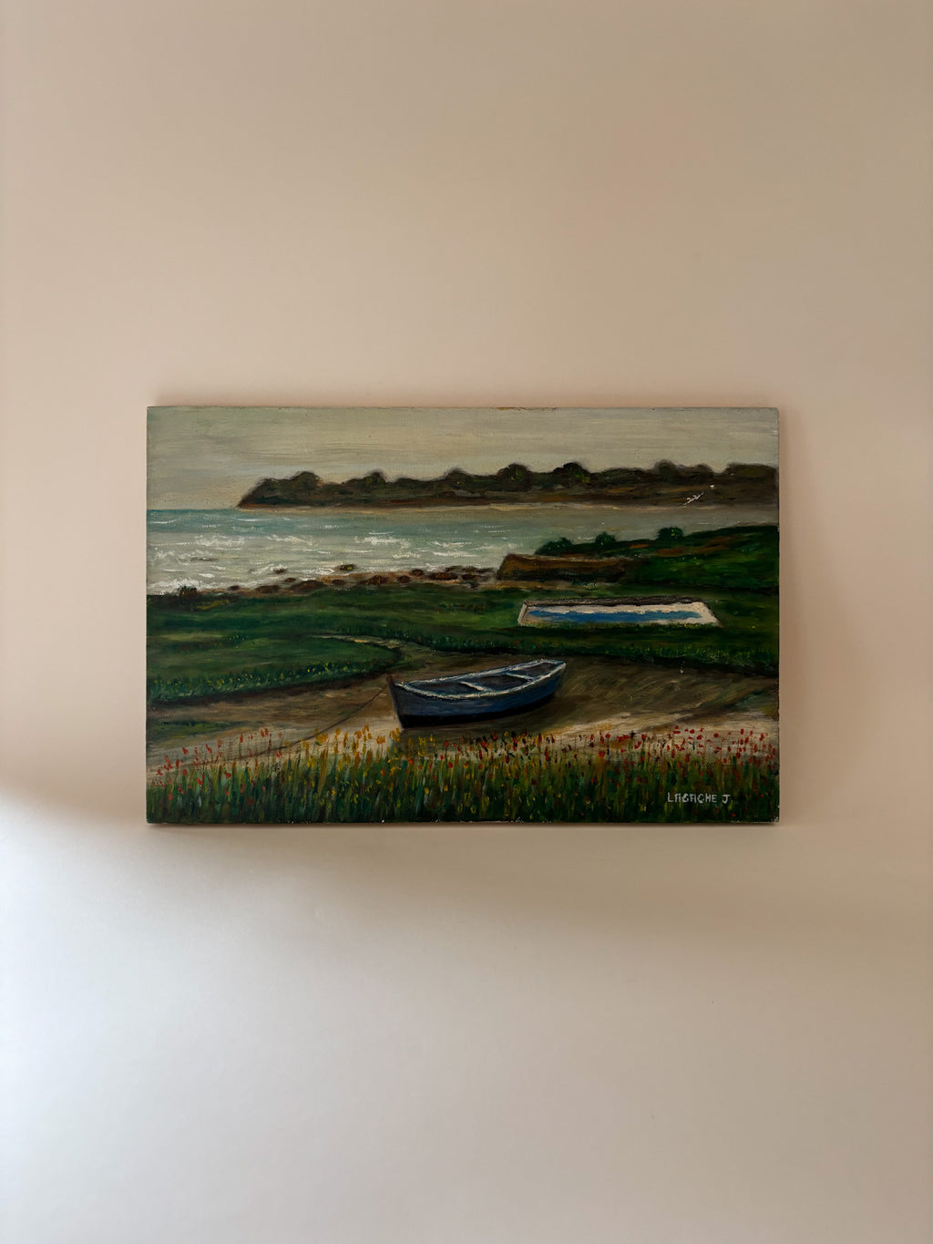 Vintage Oil Painting on Board