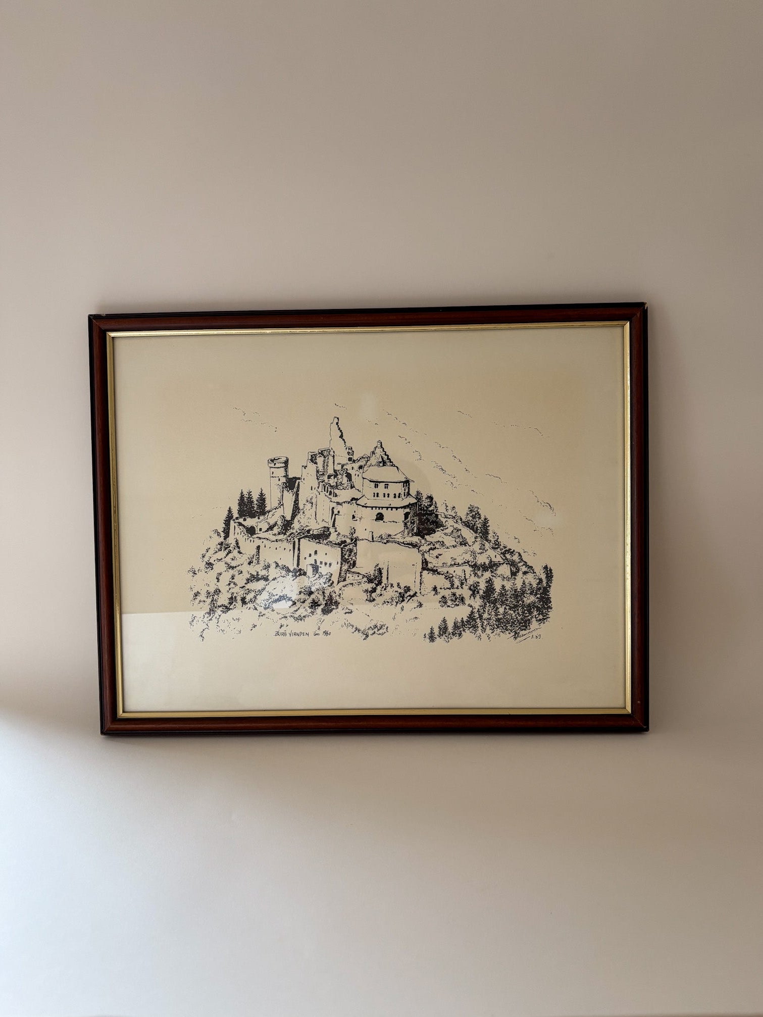 Vintage Luxembourguish Artwork - Vianden