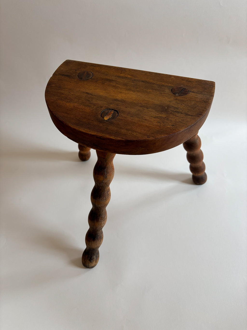 Vintage French Bobbin-Leg Stool