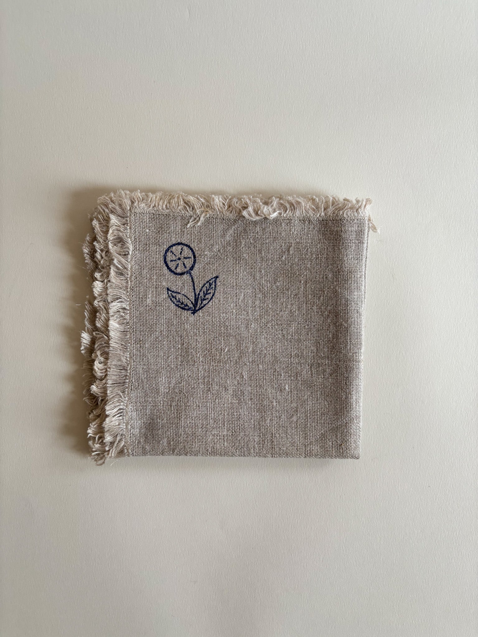 Set of Six Vintage Linen Napkins