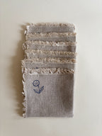 Set of Six Vintage Linen Napkins