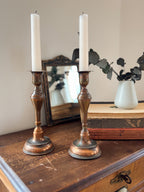 A Vintage Pair of Copper Candlesticks