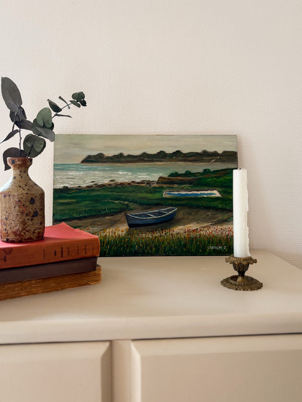 Vintage Oil Painting on Board