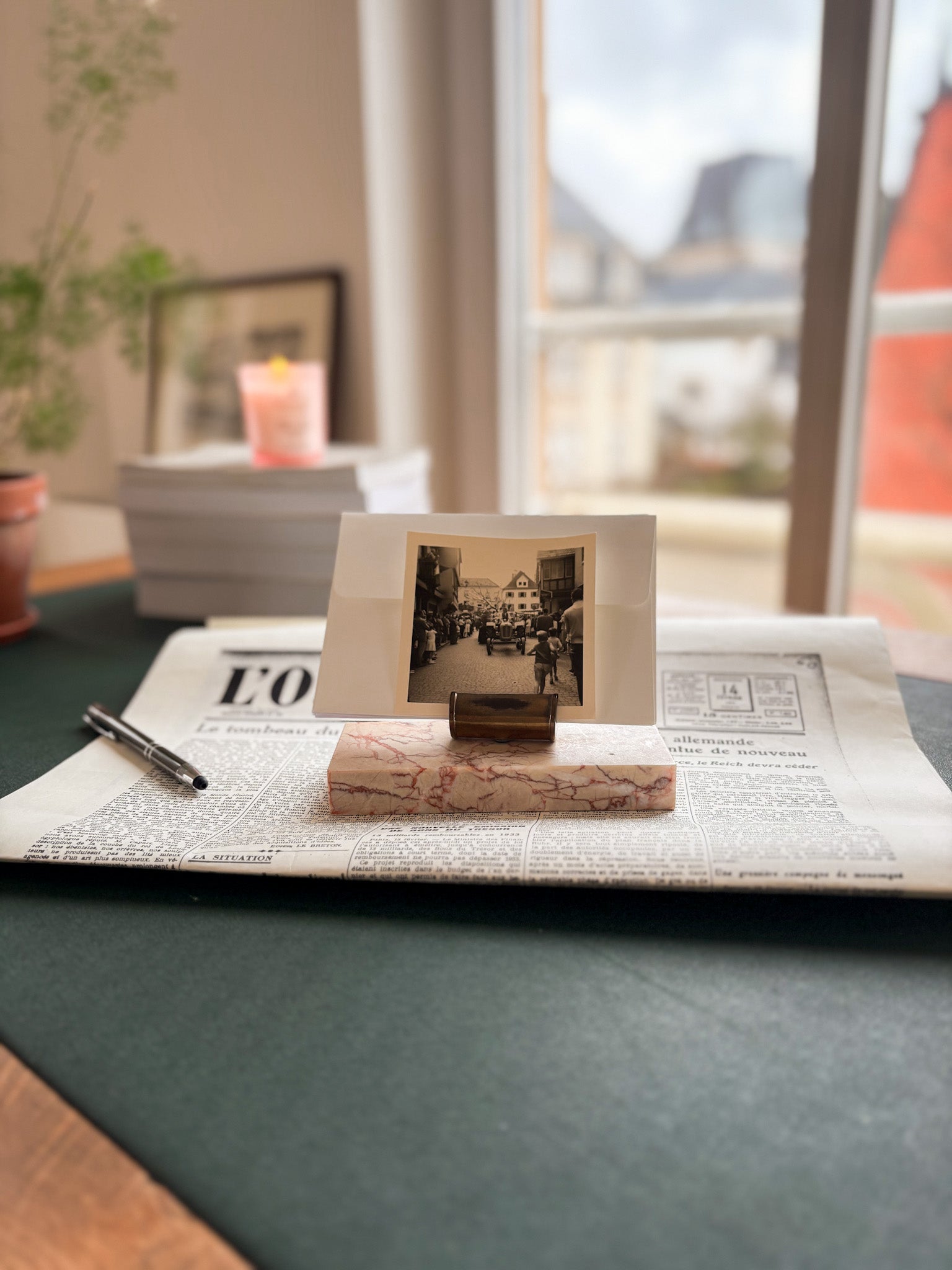 Vintage 1930s Desk Organizer & Paperweight