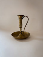 Vintage brass Chamberstick candle holder
