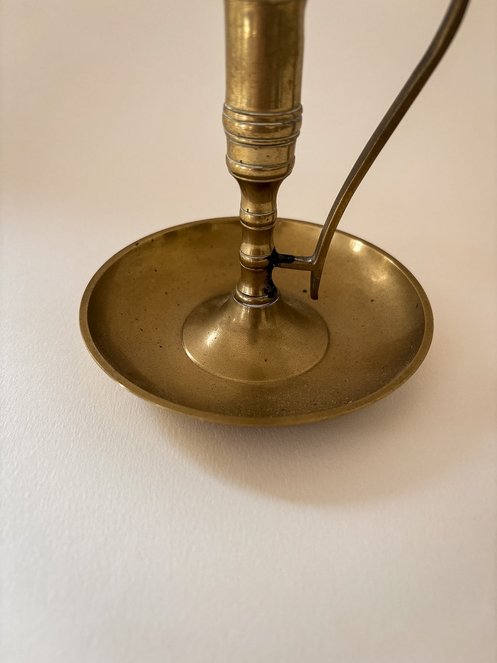 Vintage brass Chamberstick candle holder