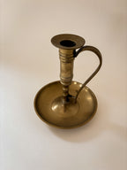 Vintage brass Chamberstick candle holder