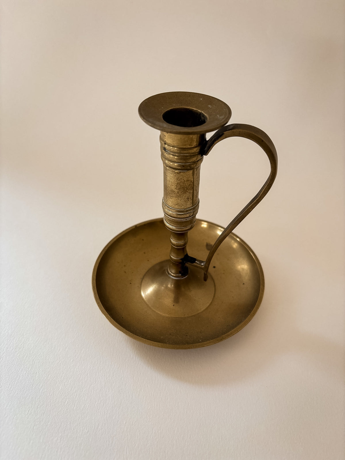 Vintage brass Chamberstick candle holder