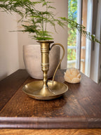 Vintage brass Chamberstick candle holder
