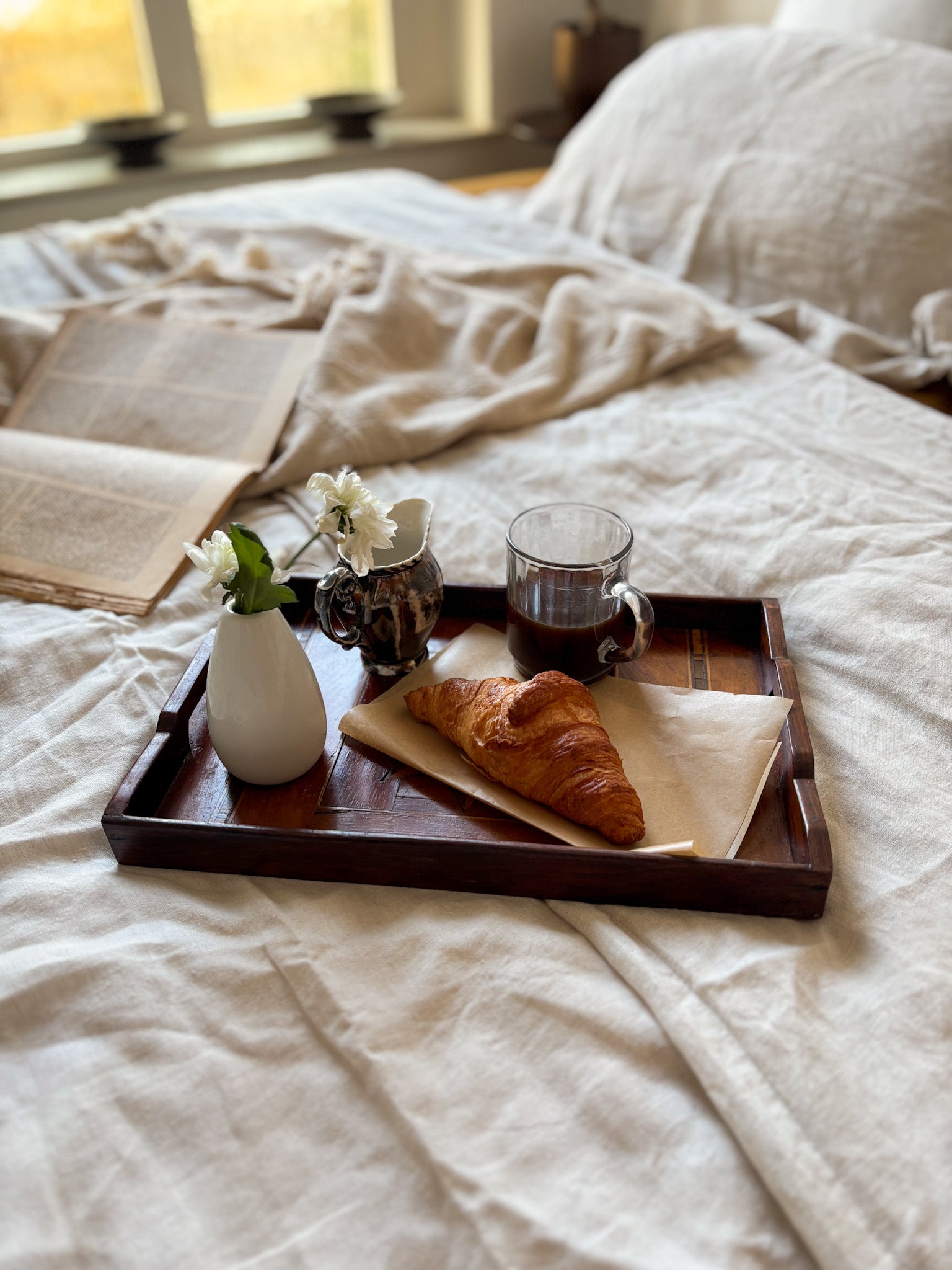 Vintage Wooden Marquetry Tray