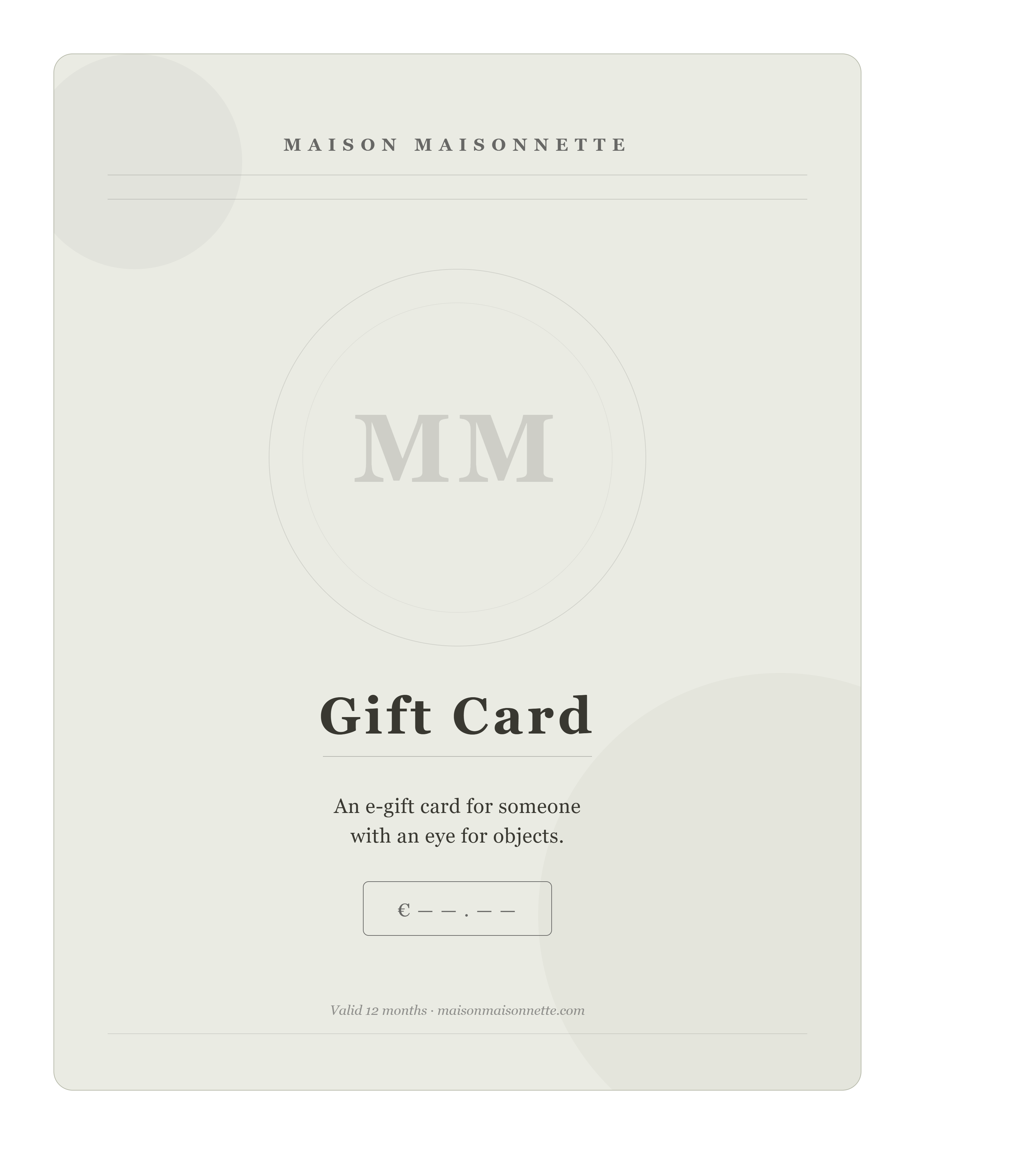 gift card for vintage home decor lovers